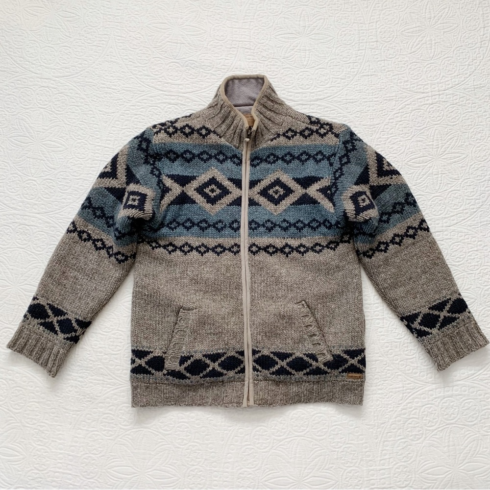 Laundromat Men's Full-Zip Wool‎ Sweater Jacket